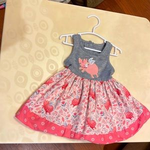 Ric rac & ruffles When pigs fly dress 12 months